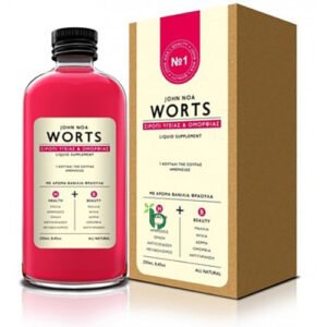 John Noa Worts Σιρόπι Ομορφιάς & Υγείας 250ml Βανίλια Φράουλα