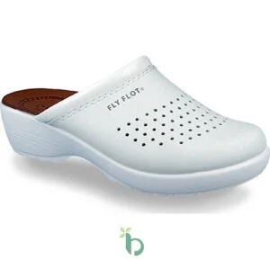 Fly Flot Z1010EA-BIANCO Αντιολισθητικό Δερμάτινο Γυναικείο Σαμπό Λευκό