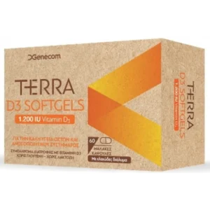 Genecom Terra D3 Softgels 1200iu 60 μαλακές κάψουλες
