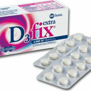 Uni-Pharma D3 Fix EXTRA 2000iu Vitamin D3 60 ταμπλέτες