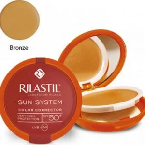 Rilastil Sun System Color Corrector Αντηλιακό Προσώπου SPF50 με Χρώμα 03 Bronze 10gr