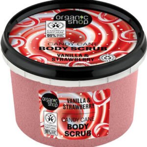 Organic Shop Candy Cane Scrub Σώματος Vanilla & Strawberry 250ml