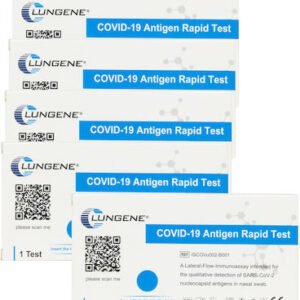 Clongene Lungene Covid-19 Rapid Test Διαγνωστικό Τεστ Ταχείας Ανίχνευσης Αντιγόνων με Δείγμα Σάλιου & Ρινικό 5τμχ