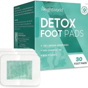 WeightWorld Detox Foot Pads x30-Φυσικά μαξιλάρια ποδιών για βαθύ καθαρισμό με ξύδι μπαμπού, σκόνη Chitosan & βιταμίνη C