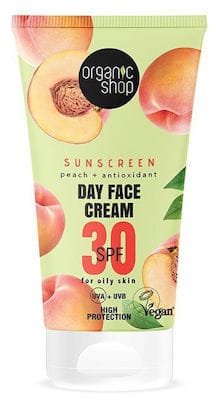 Organic Shop Peach Αντηλιακή Κρέμα Προσώπου SPF30 50ml