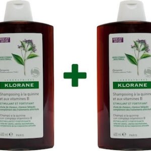 Klorane Shampoo Quinine, Σαμπουάν Δυναμωτικό Κατά της Τριχόπτωσης με Κινίνη, 2 x 400ml