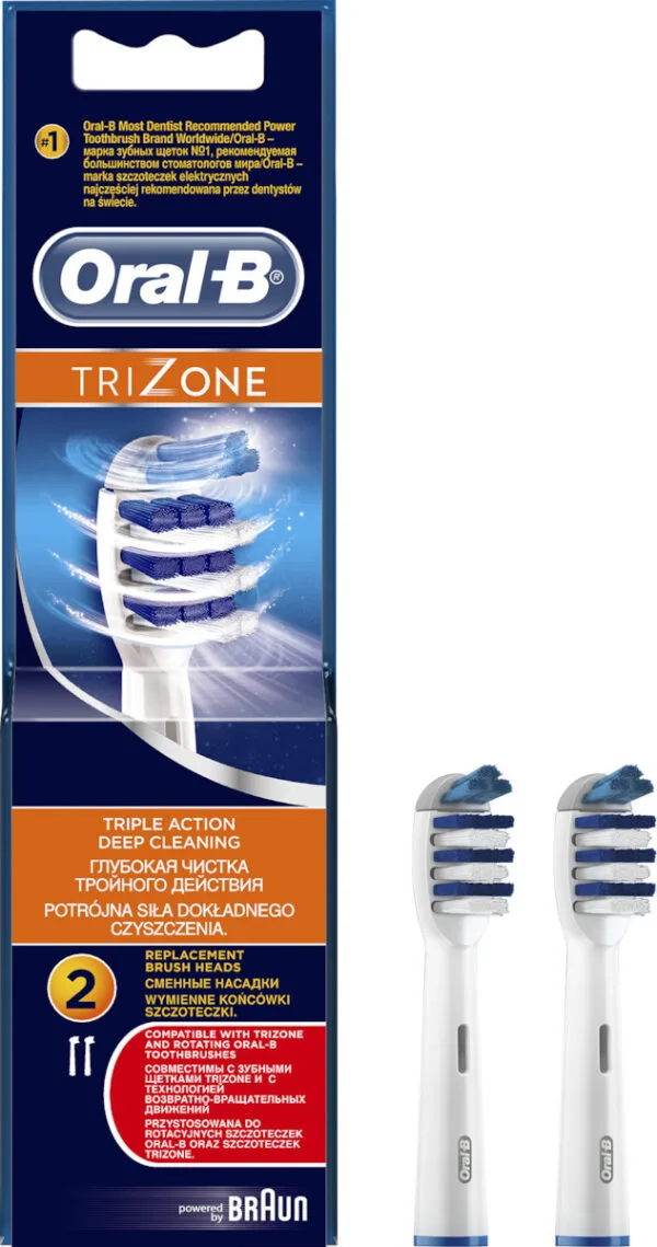 Oral-B Trizone Ανταλλακτικές Κεφαλές για Ηλεκτρική Οδοντόβουρτσα 2τμχ