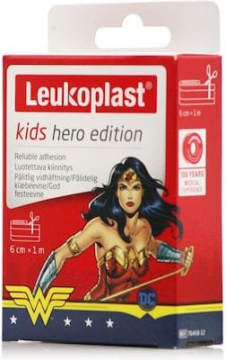 Leukoplast Aδιάβροχο Αυτοκόλλητο Επίθεμα Kids Hero Edition Wonderwoman για Παιδιά 100x6cm 1τμχ