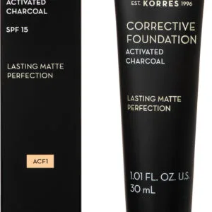 Korres Activated Charcoal Corrective Mousse Make Up SPF15 ACF1 30ml