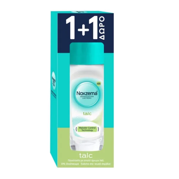 Noxzema Talc Αποσμητικό 48h σε Roll-On 2x50ml