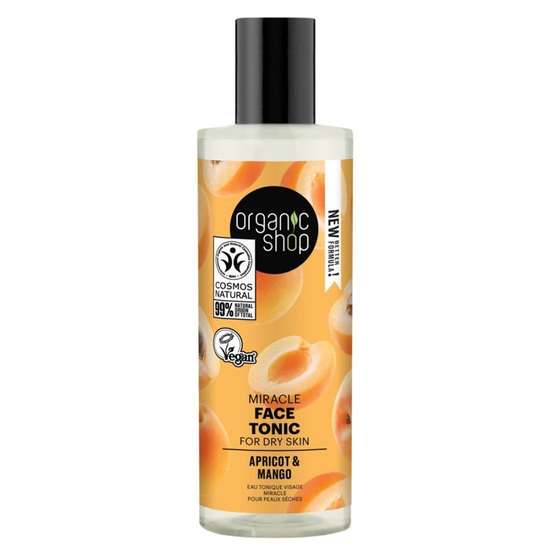 Organic Shop Τονωτικό Προσώπου για Ξηρή Επιδερμίδα Βερίκοκο & Μάνγκο 150ml