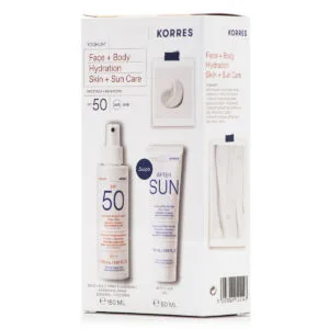 Korres PROMO PACK Αντηλιακό Γαλάκτωμα Spray Για Πρόσωπο & Σώμα SPF50 150ml & ΔΩΡΟ After Sun Gel 50ml.