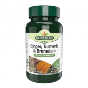 Natures Aid Ginger Turmeric & Bromelain 60tabs