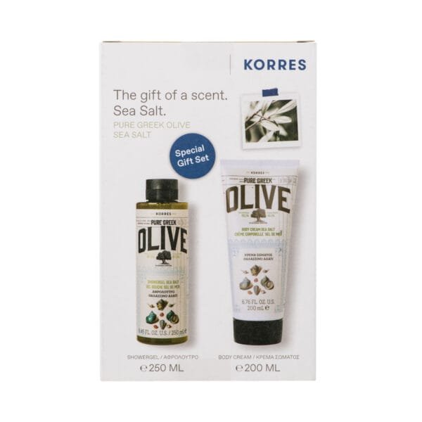 Korres Promo Pure Greek Olive Θαλασσινό Αλάτι Αφρόλουτρο 250ml και Κρέμα Σώματος 200ml