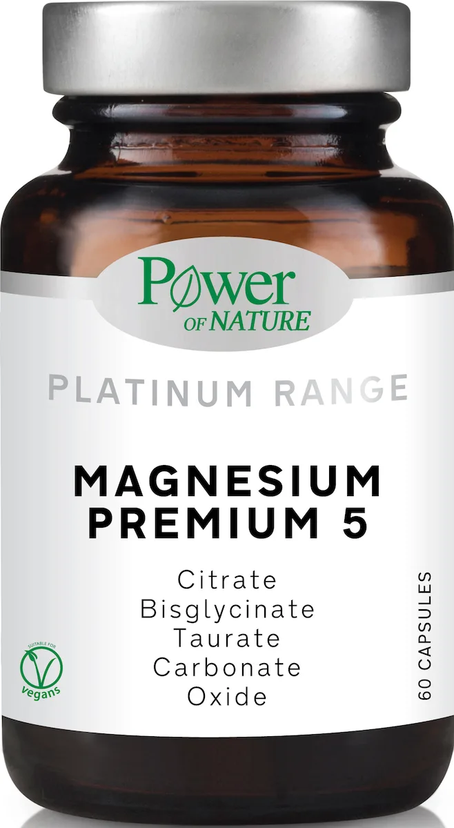 Power Of Nature Platinum Range Magnesium Premium 5 60 κάψουλες Power Of Nature Platinum Range Magnesium Premium 5 60 κάψουλες