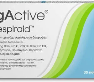 IgActive Respiraid Συμπλήρωμα για την Ενίσχυση του Ανοσοποιητικού 30 κάψουλες