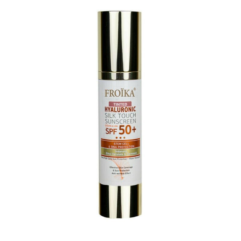 Froika Hyaluronic SilkTouch Sunscreen Tinted Αδιάβροχη Αντηλιακή Κρέμα Προσώπου SPF50 με Χρώμα 50ml