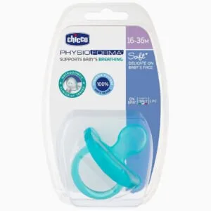 Chicco Πιπίλα Σιλικόνης Physio Soft γαλάζια για 16-36 μηνών