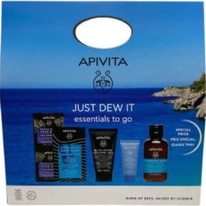 Apivita Just Dew It Travel Set για Ενυδάτωση & Καθαρισμό Προσώπου 5τμχ