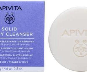 Apivita Solid Foamy Μπάρα Σαπουνιού Καθαρισμού Προσώπου & Ματιών 80gr