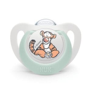 Nuk Ορθοδοντική Πιπίλα Σιλικόνης Star Disney Tiger White/Mint για 6-18 μηνών