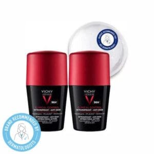 Vichy Homme Clinical Control Αποσμητικό 96h σε Roll-On 2x50ml