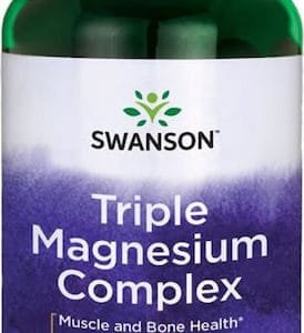 Swanson Triple Magnesium Complex 400mg με Βιταμίνη C 100 φυτικές κάψουλες