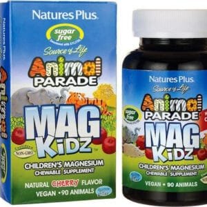Nature's Plus Animal Parade Mag Kidz Κατάλληλο για Παιδιά Μαγνήσιο 90 μασώμενες ταμπλέτες Κεράσι
