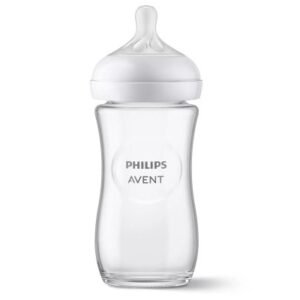 Philips Avent SCY933/01 Γυάλινο Μπιμπερό Natural Response με Θηλή Σιλικόνης για 1+ μηνών 240ml