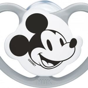Nuk Mickey Πιπίλα Σιλικόνης Γκρι για 6-18 μηνών